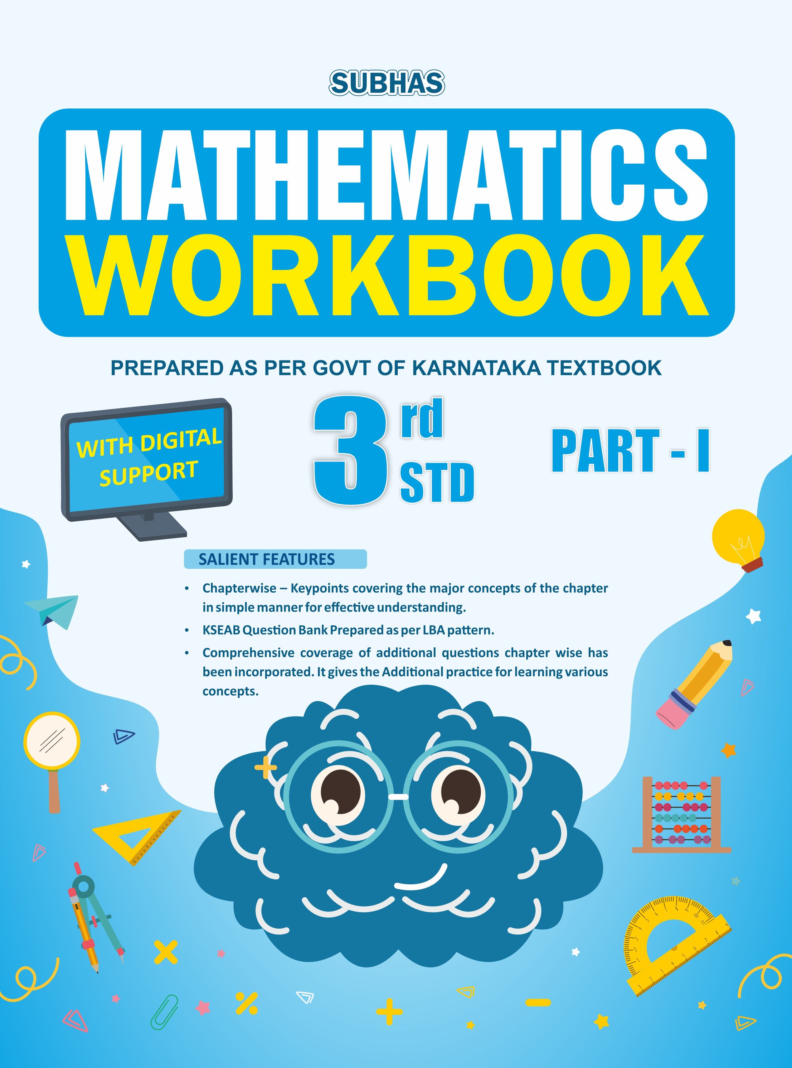 Subhas 3rd-grade maths workbook.