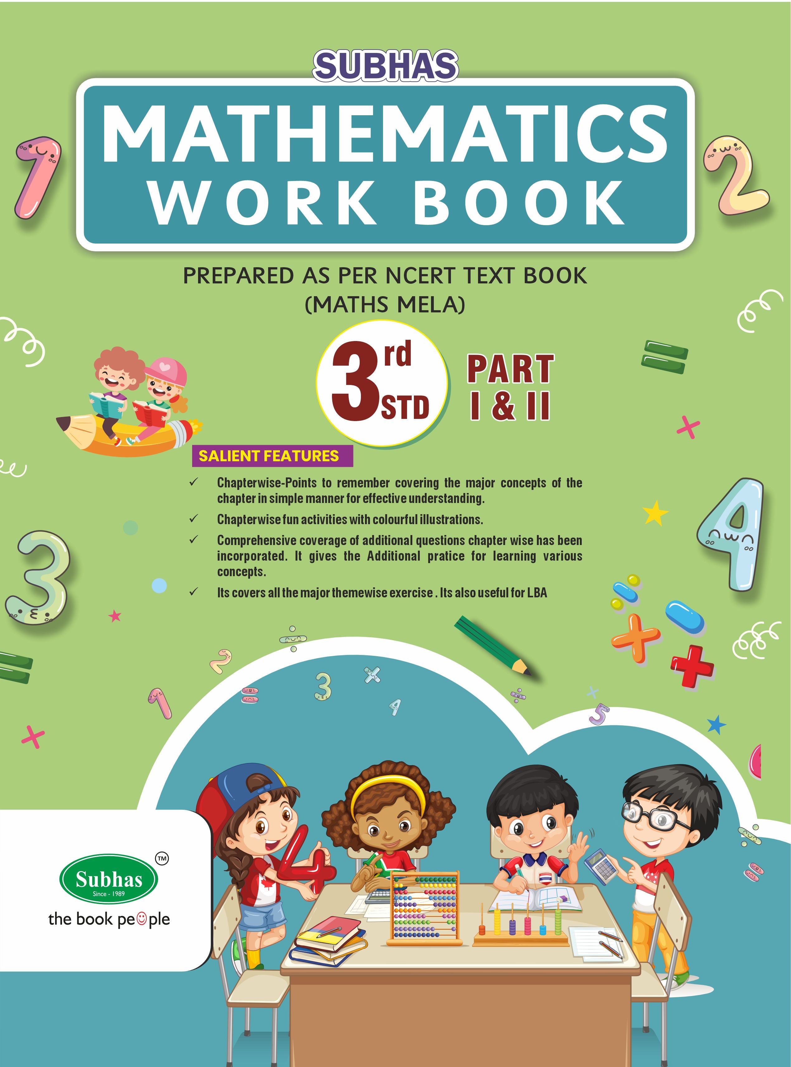 3rd-grade maths workbook, parts 1 & 2.