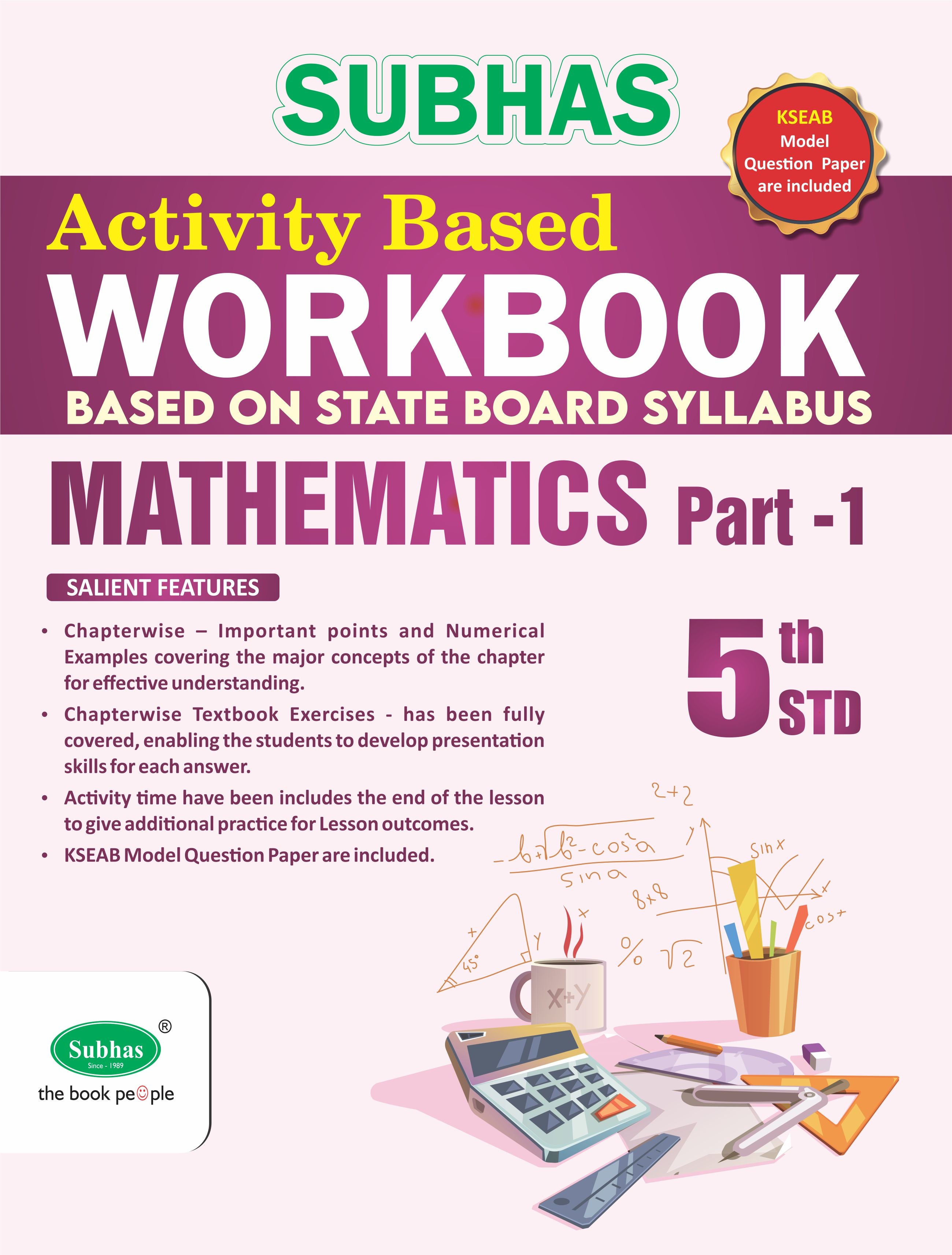 Activity-based 5th-grade maths workbook.