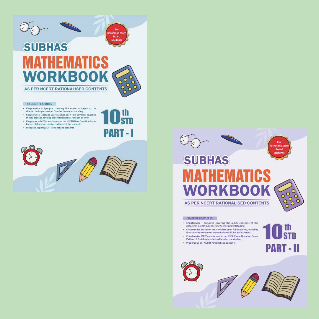 Subhas 10th Std Mathematics Workbook Part 1 & Part 2
