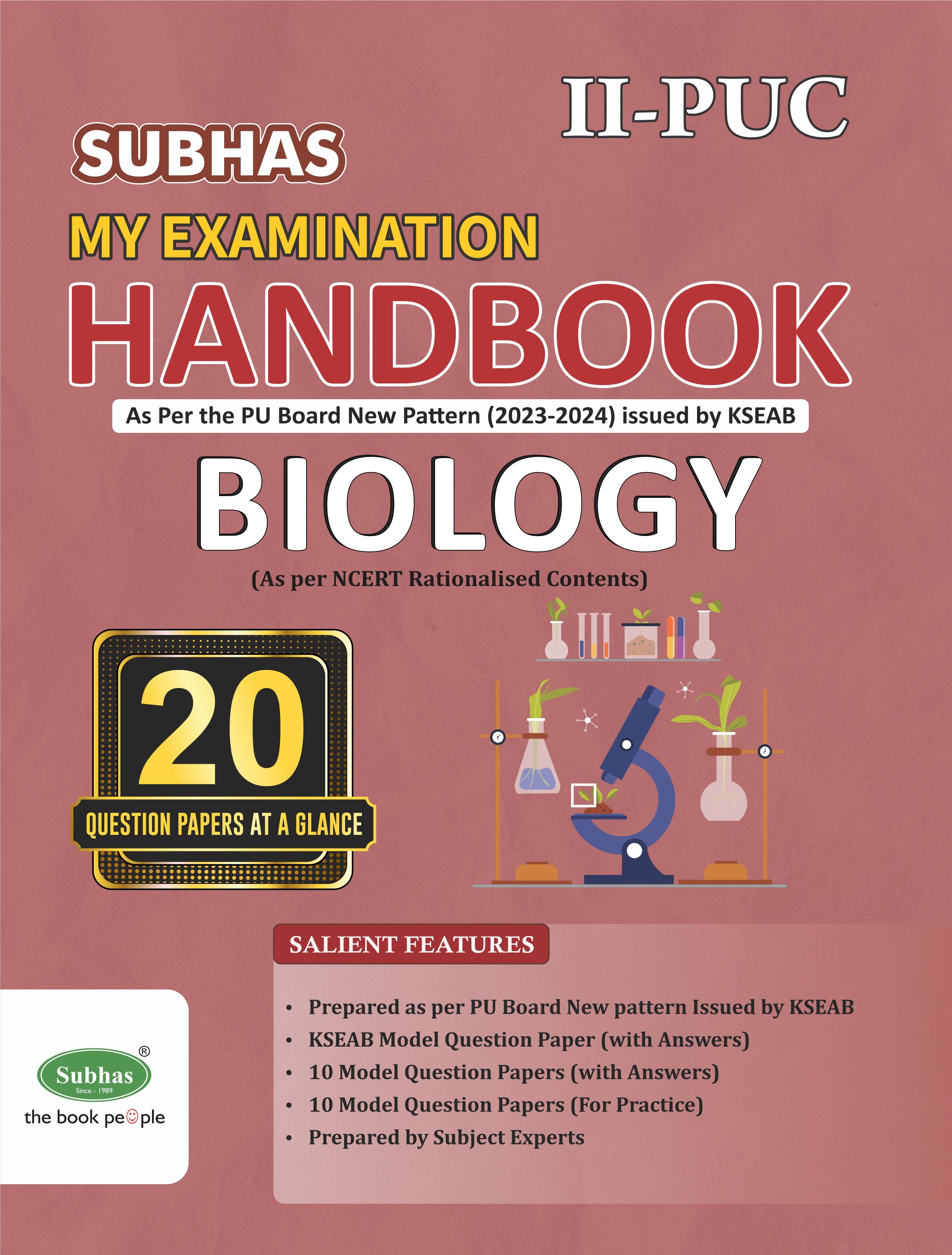 SECOND PUC EXAMINATION HANDBOOK BIOLOGY Subhas Publishing House Pvt Ltd Second puc examination handbook biology subhas publishing house pvt ltd