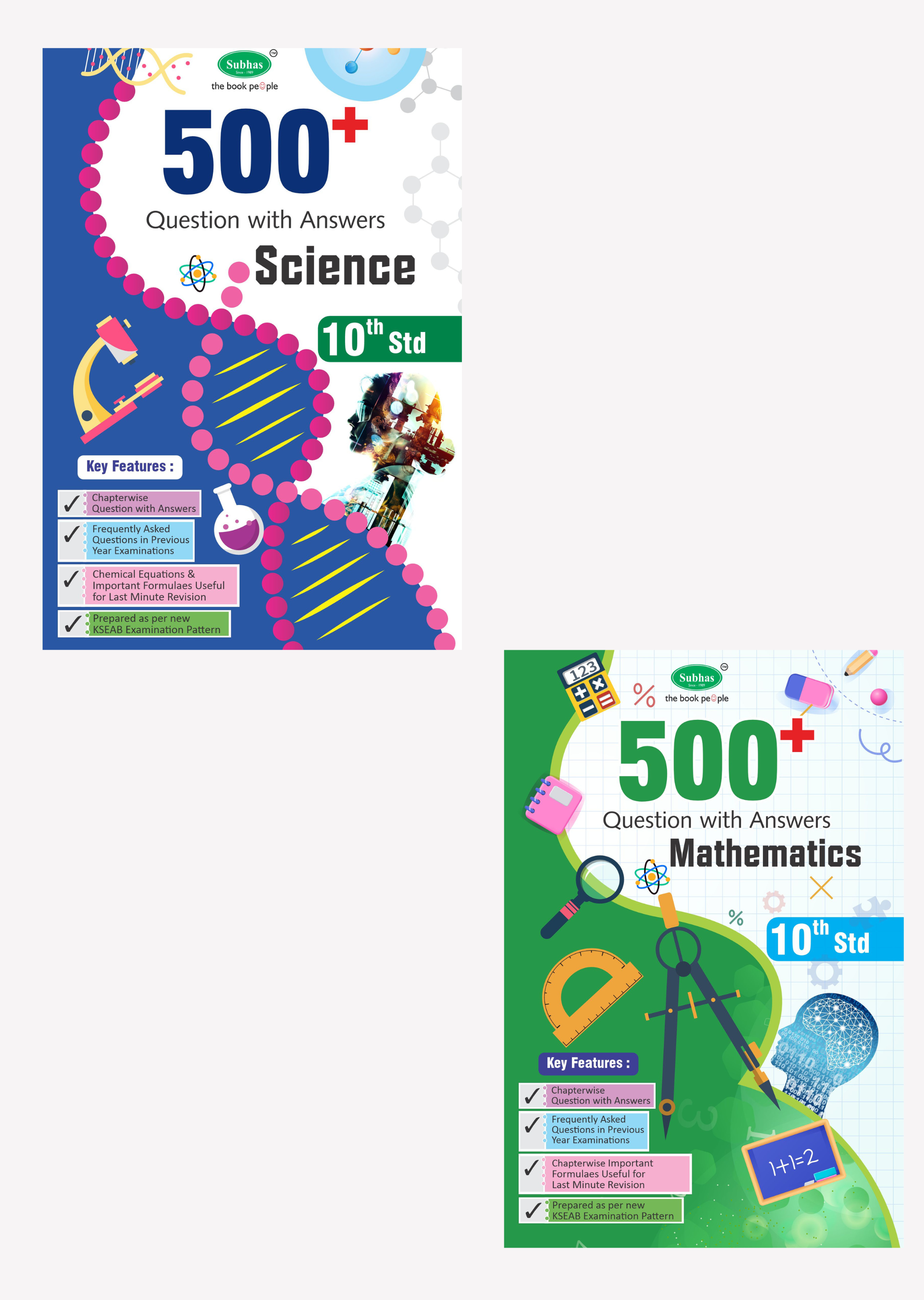 Subhas 10th Std 500+ Question With Answers Mathematics & Science (Comb ...
