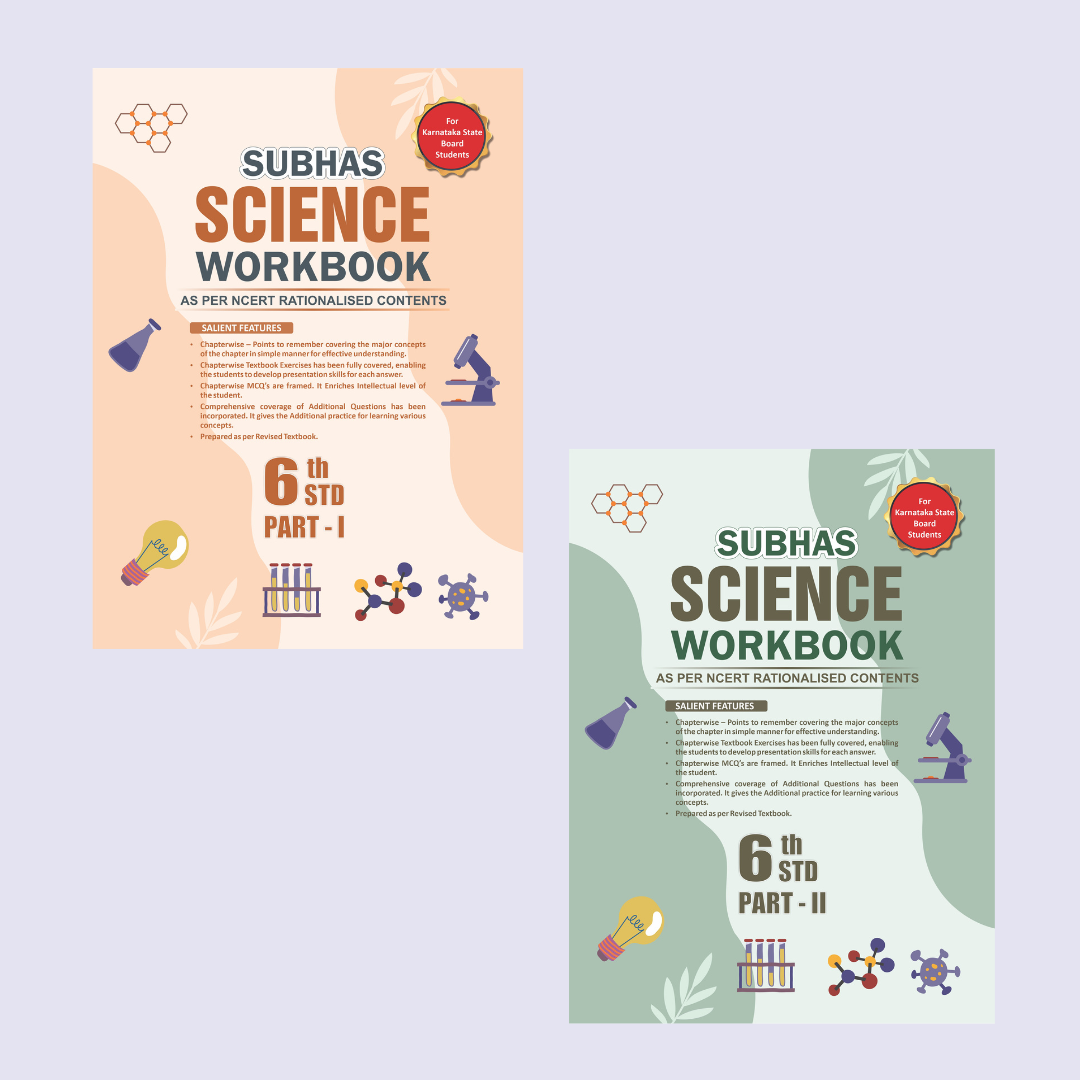 Subhas 6th Standard Workbook Science Part 1 & Part 2