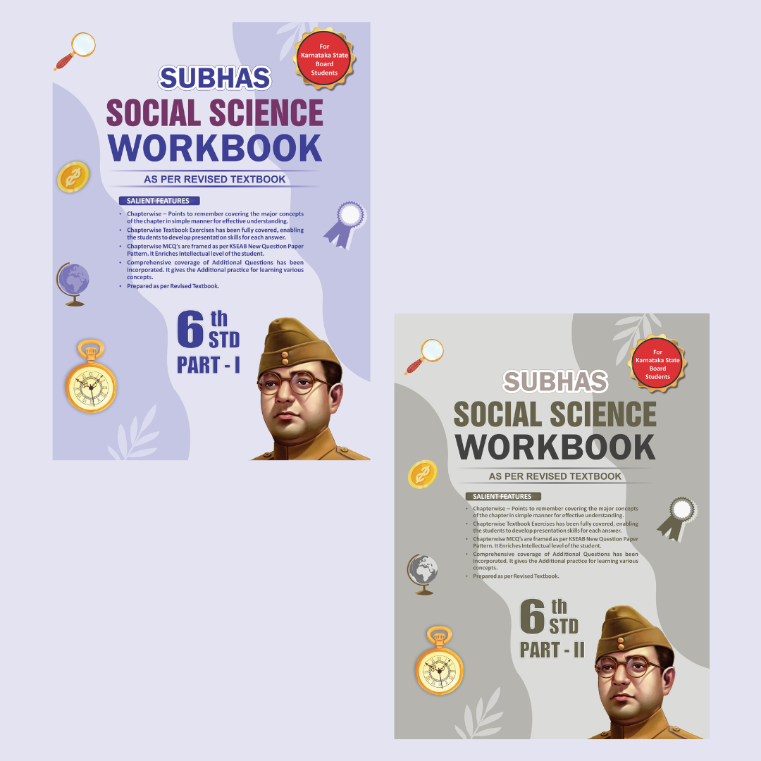 Subhas 6th Standard Workbook Social Science Part 1 & Part 2