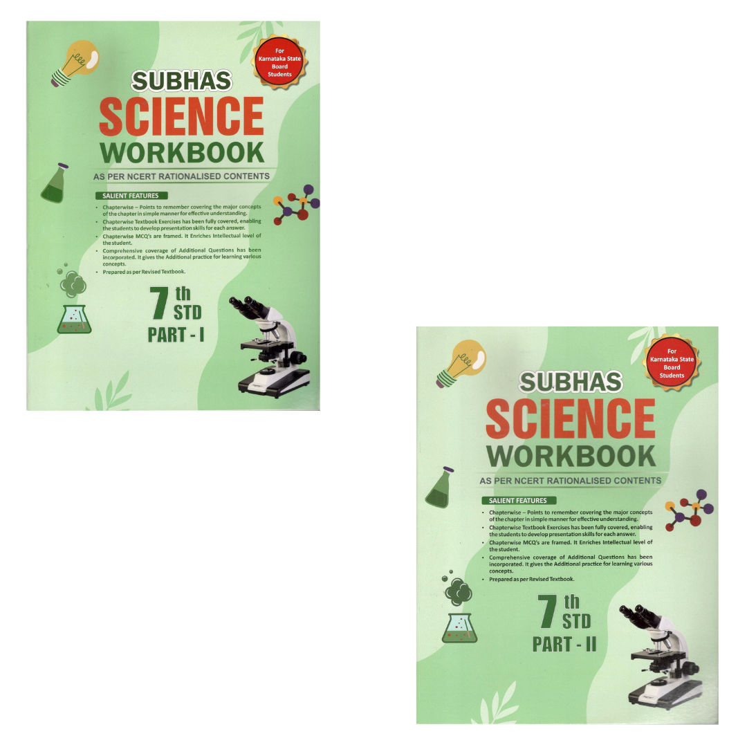 Subhas 7th Standard Workbook Science Part 1 & 2