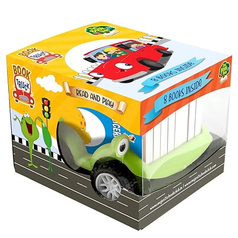 ANIMALS IN ACTION: BOOK TRUCK OF 8 BEST BOARD BOOKS FOR KIDS PARKED IN A TRUCK